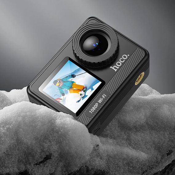 Экшн-камера Hoco DV103 Dual color screen sports camera Black | Зображення 7