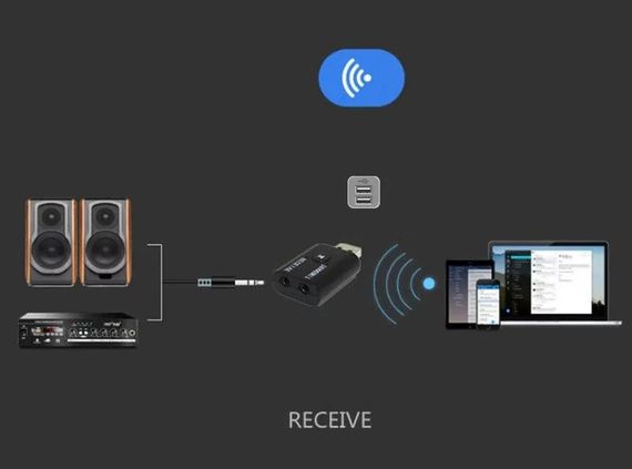 2 в 1 універсальний адаптер M188, передавач і ресивер Bluetooth 5.0 | Зображення 4