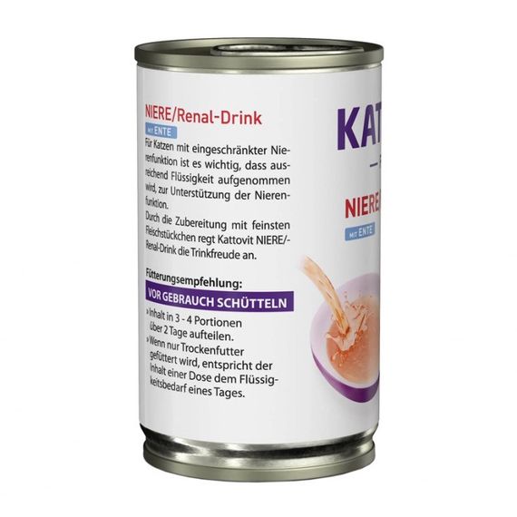 Суп для котів із захворюваннями нирок Kattovit Veterinary Niere Renal Drink, 135 гр | Зображення 2