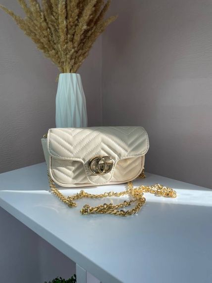 Сумка жіноча Gucci beige Гуччі бежева 070 | Зображення 1