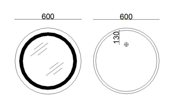 Дзеркало Lidz Aria з LED-підсвічуванням Touch LD78LR600 | Зображення 1
