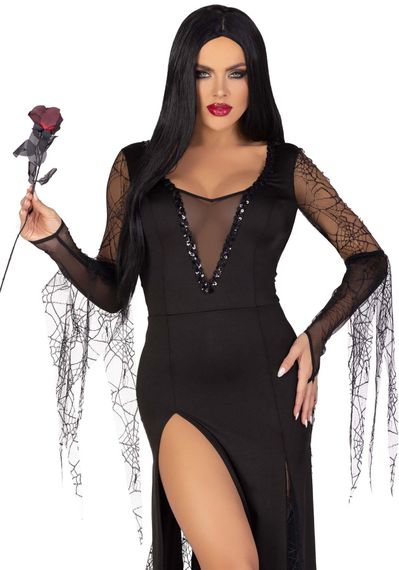 Костюм Мортиши Аддамс Leg Avenue Sexy Spooky Morticia Черное M | Зображення 2