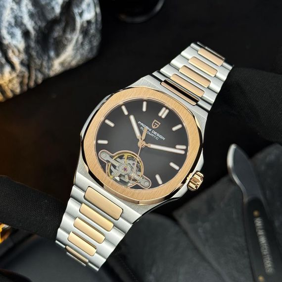 Чоловічий годинник Pagani Design PD-YS025 Silver-Gold-Brown | Зображення 2