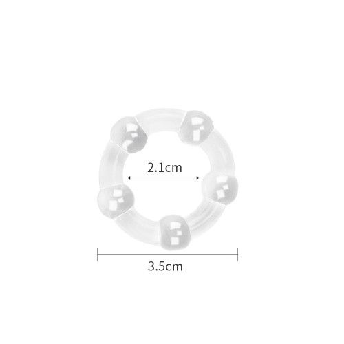 Ерекційні кільця - Power Plus Triple Beaded Ring Set Clear sexstyle | Зображення 1