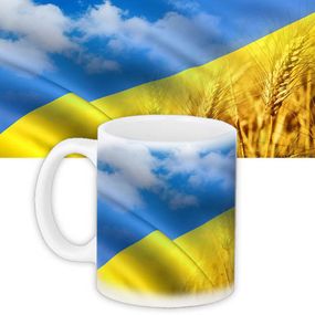 Чашка з принтом Прапор України 330 мл (KR_UKR105)