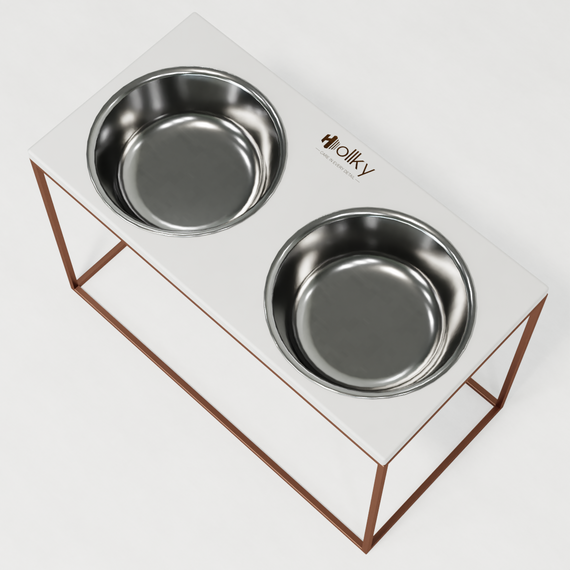 Миски на подставке для очень больших собак Hollky Base XXL40 (2 × 2,8 л) BXXL40-643240-GLWH | Зображення 4