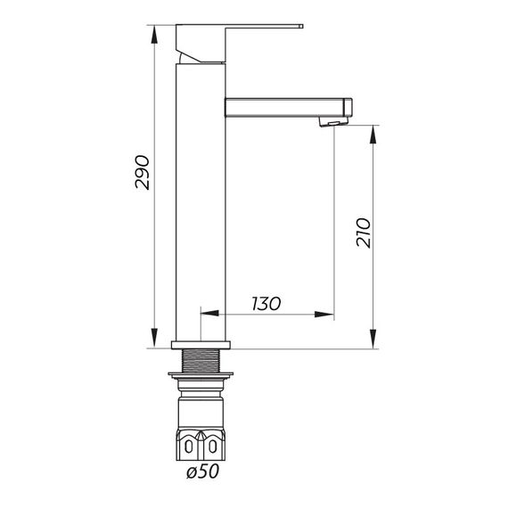 Змішувач для умивальника Zerix LR71133 високий (LL1466) | Зображення 1