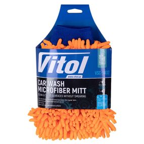 Губка-рукавиця для мийки авто мікрофібра Vitol 25x18 см