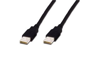 Кабель ASSMANN USB 2.0 (AM/AM) 3.0m, black (AK-300100-030-S)