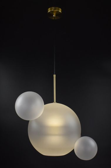 Люстра світлодіодна підвісна LED світильник для квартири на стелю лед 26700 Бронза 50-180х51х51 см. | Зображення 1