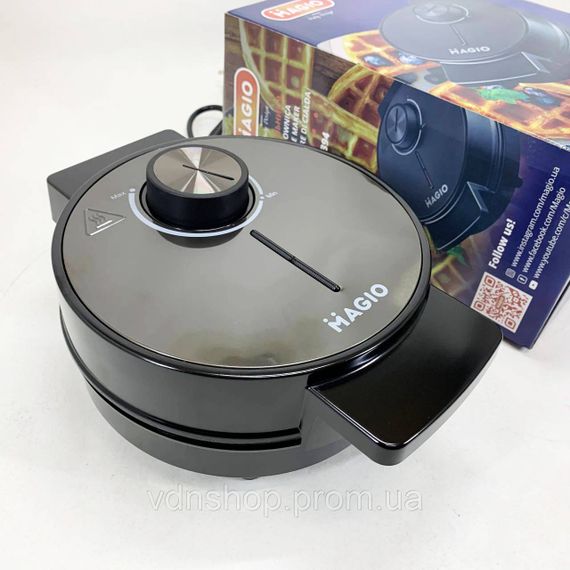Вафельниця для рельєфних вафель MAGIO MG-394 1025 Вт, Електрична вафельниця настільна MB-45 | Зображення 3