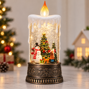 Нічник новорічний Свічка XMAS WDL-23016B 10087, сніговик