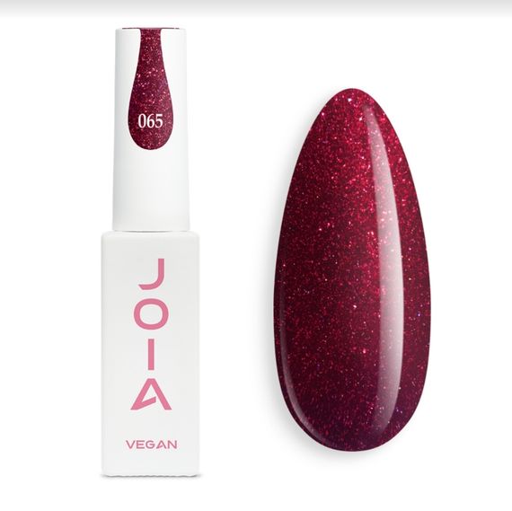 Гель-лак JOIA vegan 065 темно-вишневий з шимером, 6 мл | Зображення 3