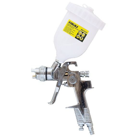 Фарборозпилювач хромований Sigma HVLP 1.3 мм з верхнім баком 600 мл (6812131)