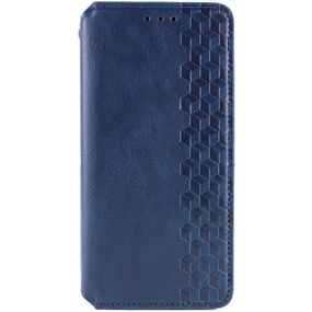 Кожаный чехол-книжка GETMAN Cubic (PU) для Xiaomi Redmi 12 Синий