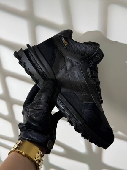 Зимние Мужские кроссовки New Lacoste Elite Active High Fur All Black (топ качество) А4865 43 27,5 - 28 см | Зображення 3