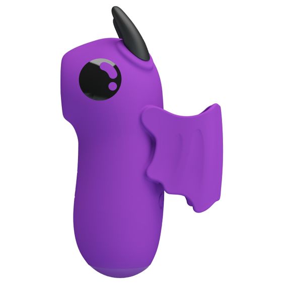 Вакуумний вібратор на палець PRETTY LOVE MAGIC DEVIL з ріжками, фіолетовий Sex Aura | Зображення 3