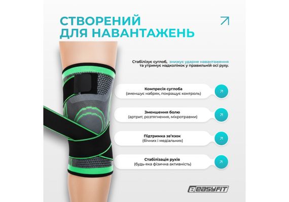 Компресійний наколінник EasyFit з ременями (S) (EF-0085-S) | Зображення 5