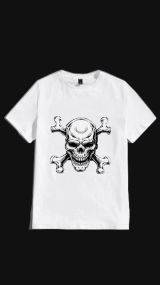 Футболка мужская с принтом повседневная S Белая