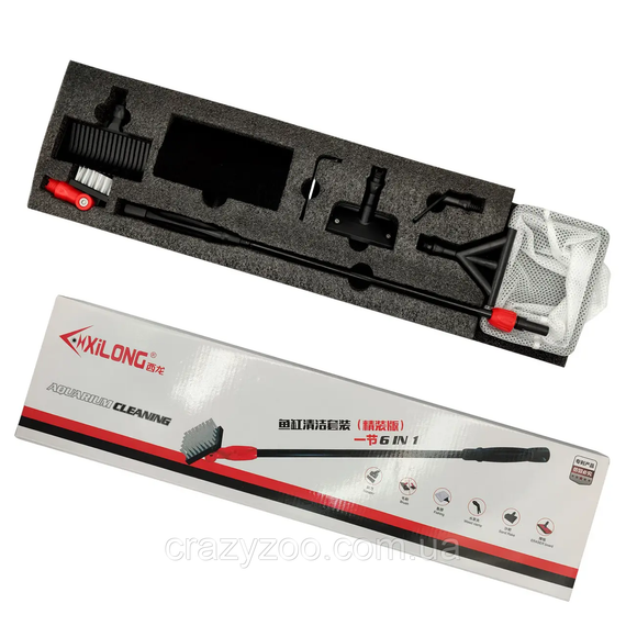 Скребок для акваріума XiLong 6 в 1 40 см XL-05 | Зображення 1