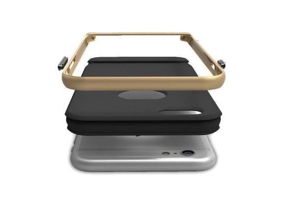 Чехол бампер Rock Royce Series для Apple iPhone 6 Plus / 6s Plus - Gold | Зображення 2