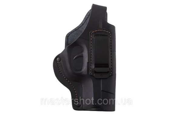 Кобура Форт-17 поясна  прихованого внутрішньобрючного носіння формована з кліпсою шкіра чорна ms | Зображення 3