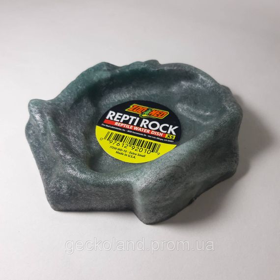 Поилка-кормушка XS для рептилий Zoo Med Repti Rock Water Dish серая