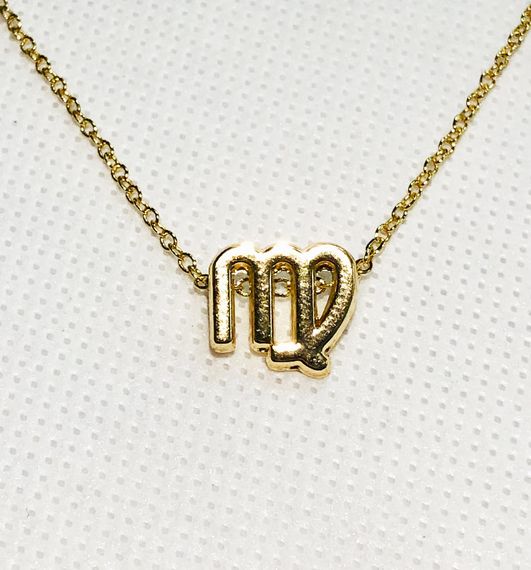 Колье Primo с подвеской знак зодиака Virgo (Дева) - Gold | Зображення 1