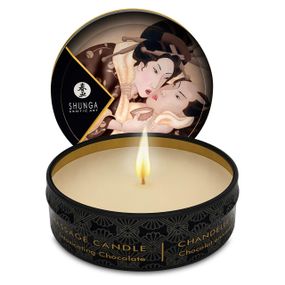 Массажная свеча Shunga Mini Massage Candle - Intoxicating Chocolate (30 мл) с афродизиаками Sex Aura