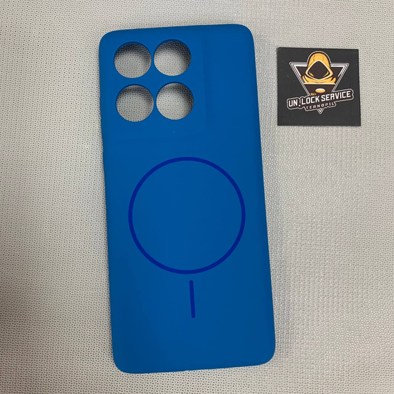 Чехол Motorola Edge 60 Fusion MagSafe SoftTouch Мягкий Противоударный Синий