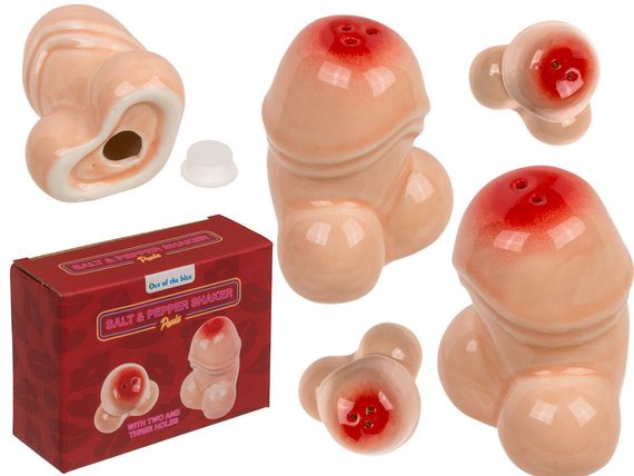 Сільничка та перечниця у вигляді пеніса Salt & Pepper Shaker, 2 шт.