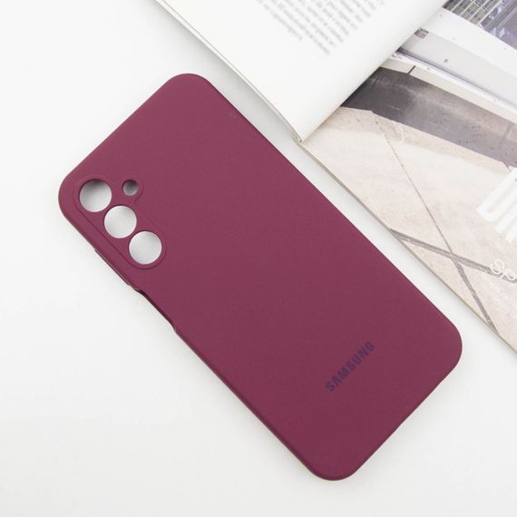 Чохол Silicone Cover Lakshmi Full Camera (AAA) with Logo для Samsung Galaxy A15 4G/5G / M15 5G Бордовий / Plum | Зображення 1
