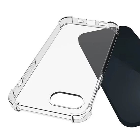 TPU чохол GETMAN Ease logo посилені кути для Apple iPhone 16e (6.1") Безбарвний (прозорий) | Зображення 3