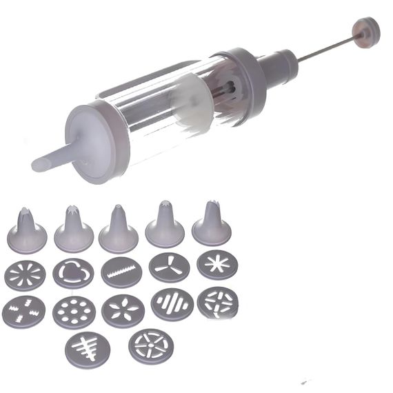 Шприц для печенья с насадками для декорирования Cookie Press and Cake Decorator Set | Зображення 1