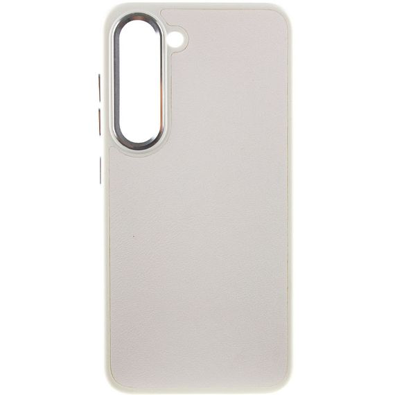 Кожаный чехол Bonbon Leather Metal Style для Samsung Galaxy S23+ Белый / White