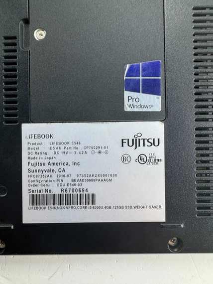 Ноутбук Fujitsu Lifebook E546 14" i5-6200U 4Гб DDR4 128 Японія Б/В | Зображення 6