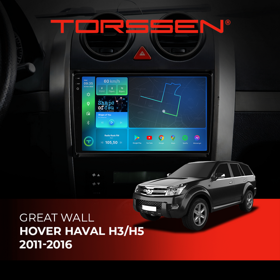 Штатна магнітола Torssen 2K Great Wall Hover Haval H3/H5 2011-2016 F96128 4G Carplay DSP