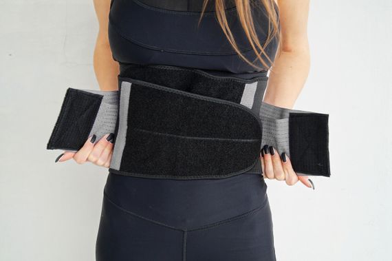 Пояс-корсет  для підтримки спини Power System PS-6031 Waist Shaper Grey S/M | Зображення 5