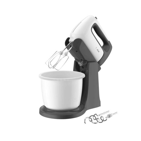 Міксер Tefal стаціонарний Prep'Mix+ Standbowl 500Вт, насадки-4, чаша-пластик, 2.5л, турборежим, біло-сірий (HT464138) | Зображення 7