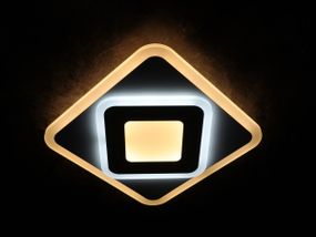 Современный квадратный потолочный светильник LED для комнаты кухни ванной 25127 Белый 4х30х30 см.