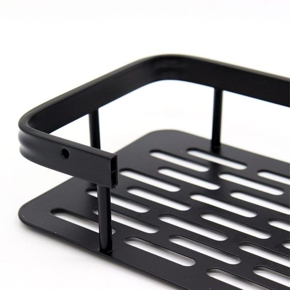 Металева полиця для ванної кімнати, 30х13х4,5 см, Bathroom shelf / Самоклеюча полиця органайзер / Поличка для ванни | Зображення 4