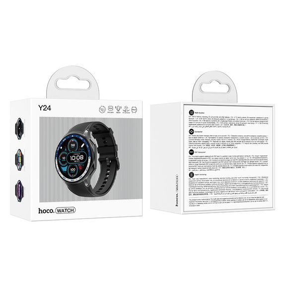 Смарт-часы Hoco Smart Watch Y24 AMOLED Smart sports watch (call version) Black | Зображення 4