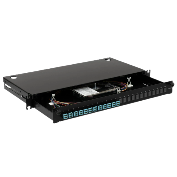 LAN1 з 12xLC Duplex OM3/OM4 24 пігтейл Патч-панель - Серверні аксесуари
