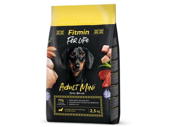 Fitmin dog For Life Adult Mini (для дорослих собак малих та мініатюрних порід), 2,5 кг | Зображення 1