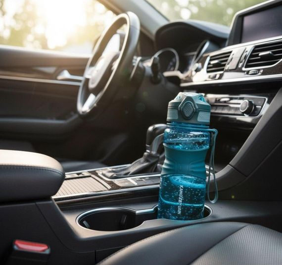 Пляшка KANGZYUAN 650 мл — Tritan BPA-free, ударостійка, спортивна з ергономічною кришкою та ремінцем | Зображення 3