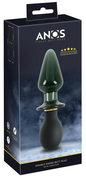 Анальний стимулятор - ANOS Double-Ended Butt Plug With Vibration