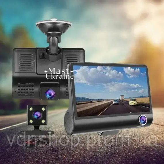 Автомобільний реєстратор 1080P FHD РК-екран 3 камера заднього огляду 170 | Зображення 4