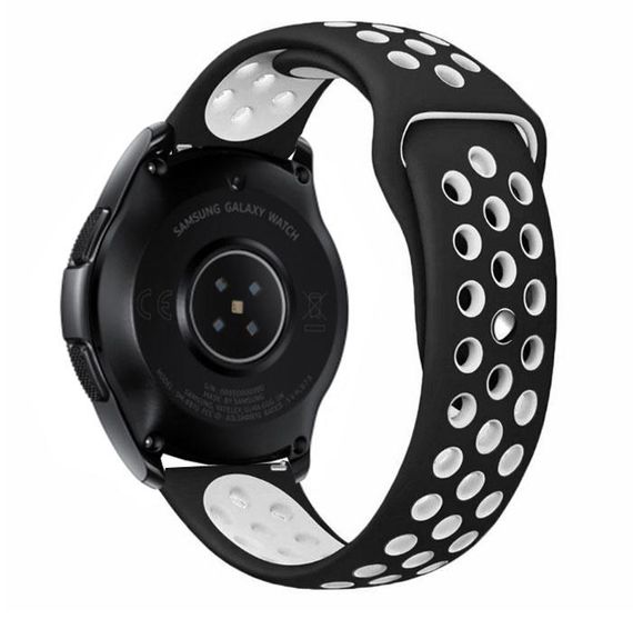 Спортивный ремешок Primo Perfor Sport для часов Samsung Galaxy Watch 42 mm (SM-R810) - Black&White | Зображення 1