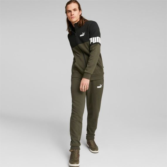 Костюм спортивний чоловічий Puma Power Tracksuit Fleece 670038 70 (хакі, бавовна, теплий, фліс, бренд пума) | Зображення 2