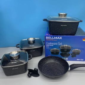 Набор посуды 7 предметов Bellmax Cookware Set BM-132 Черный